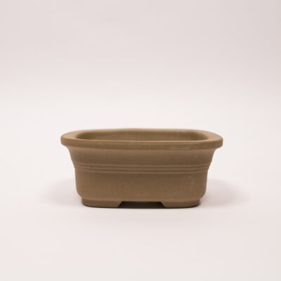 Pot à bonsaï japonais en grès 13x11x5,5 cm