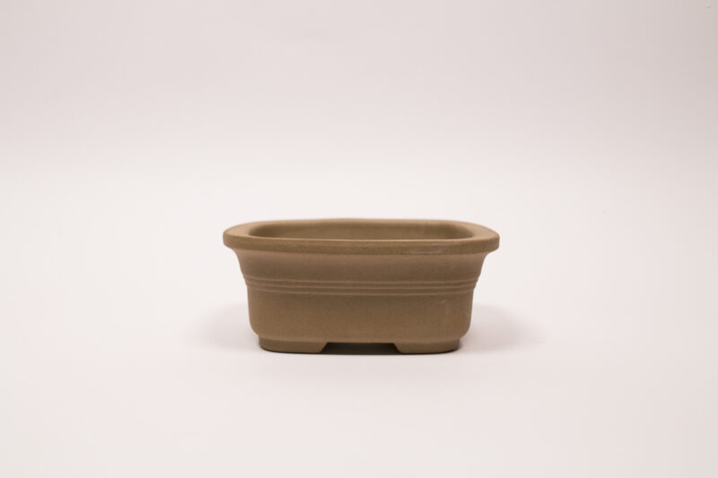 Pot à bonsaï japonais en grès 13x11x5,5 cm