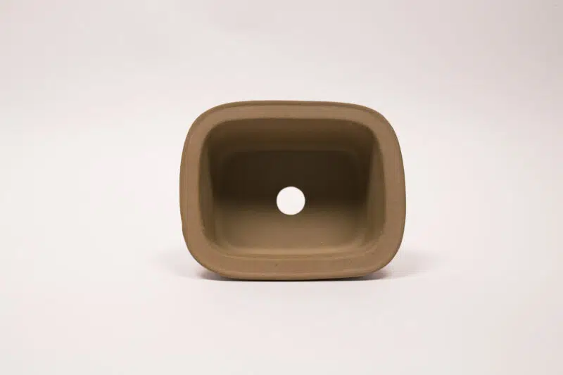 Pot à bonsaï japonais en grès 13x11x5,5 cm – Image 2