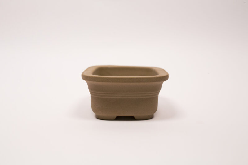 Pot à bonsaï japonais en grès 13x11x5,5 cm – Image 3