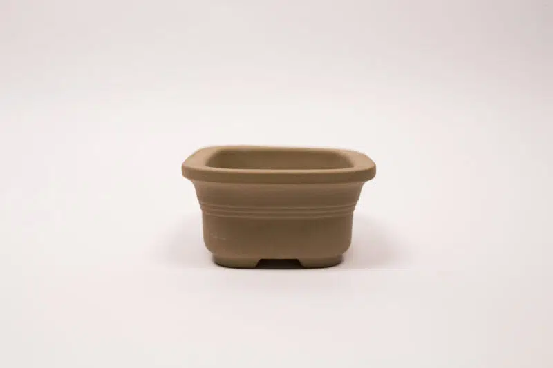 Pot à bonsaï japonais en grès 13x11x5,5 cm – Image 3
