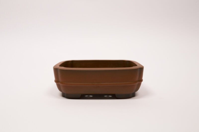 Pot à bonsaï en grès 13,5x11x4,5 cm
