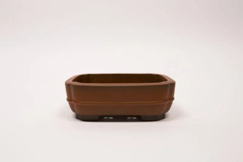 Pot à bonsaï en grès 13,5x11x4,5 cm