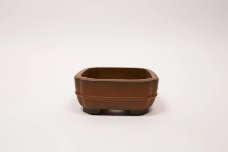 Pot à bonsaï en grès 13,5x11x4,5 cm – Image 3