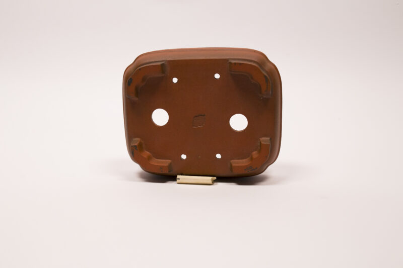Pot à bonsaï en grès 13,5x11x4,5 cm – Image 2