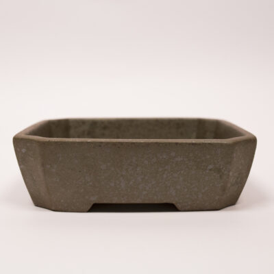 Pot à bonsaï en grès 16,5x13,5x5 cm