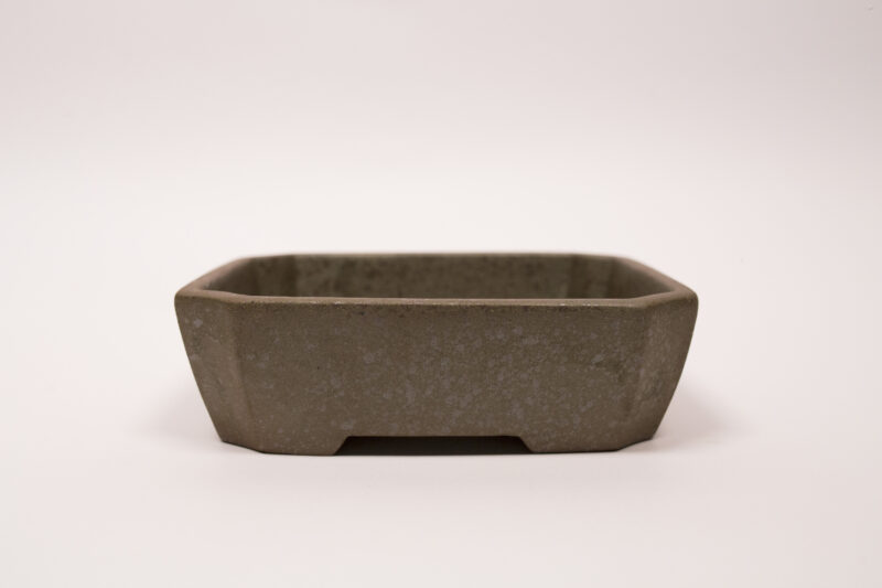 Pot à bonsaï en grès 16,5x13,5x5 cm