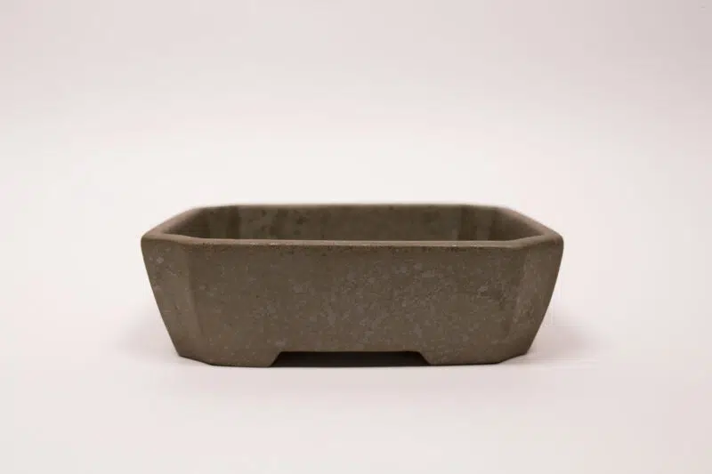 Pot à bonsaï en grès 16,5x13,5x5 cm