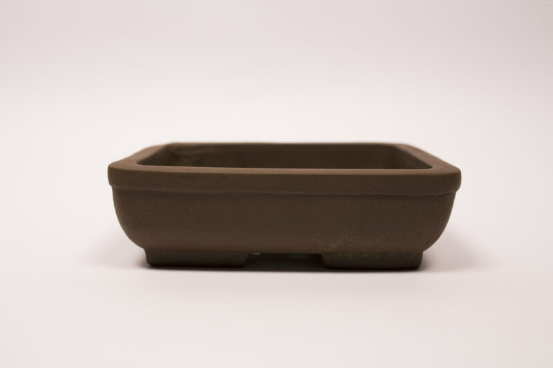 Pot à bonsaï en grès 17,5x14,5x5 cm