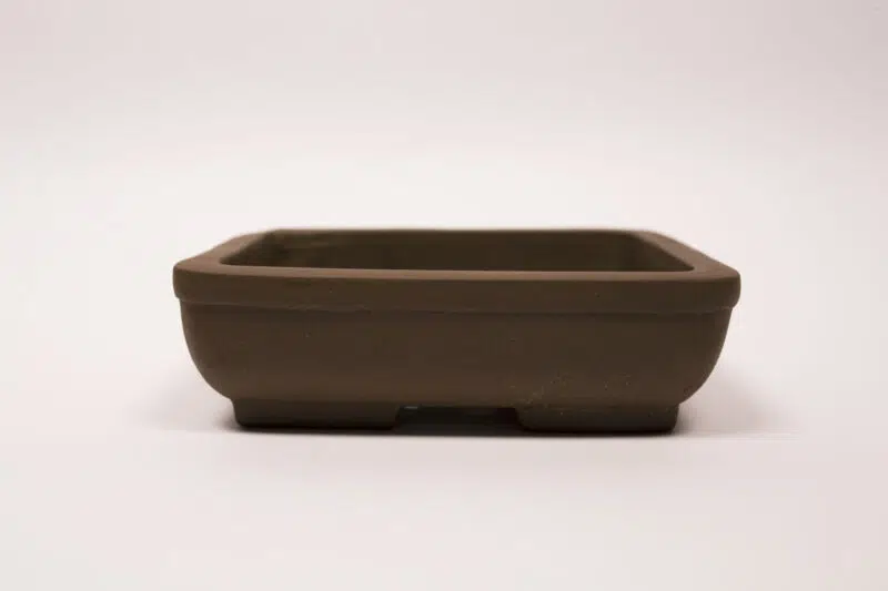 Pot à bonsaï en grès 17,5x14,5x5 cm