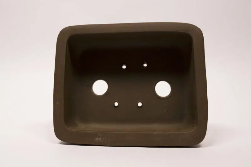 Pot à bonsaï en grès 17,5x14,5x5 cm – Image 3
