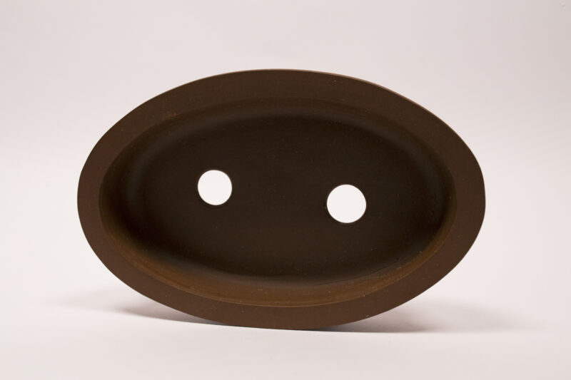 Pot à bonsaï en grès 21x14x4,5 cm – Image 3