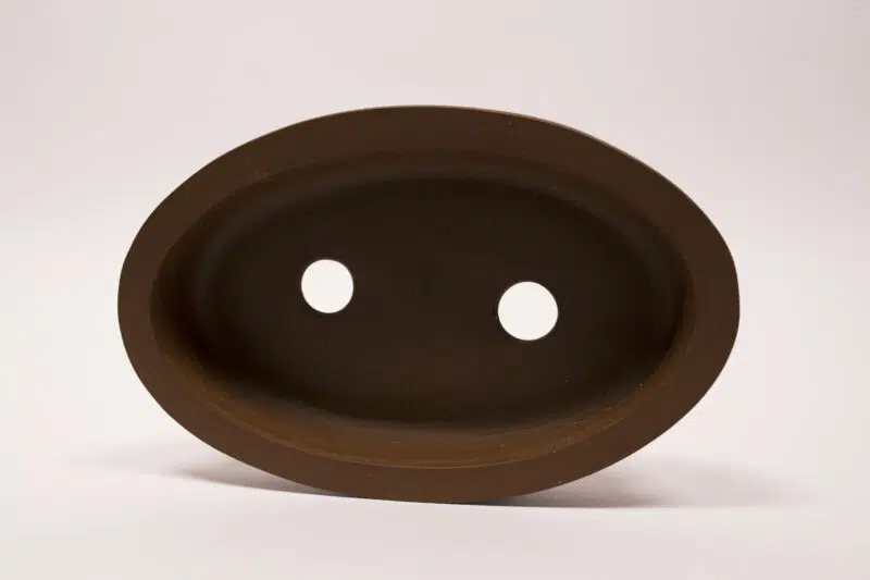 Pot à bonsaï en grès 21x14x4,5 cm – Image 3