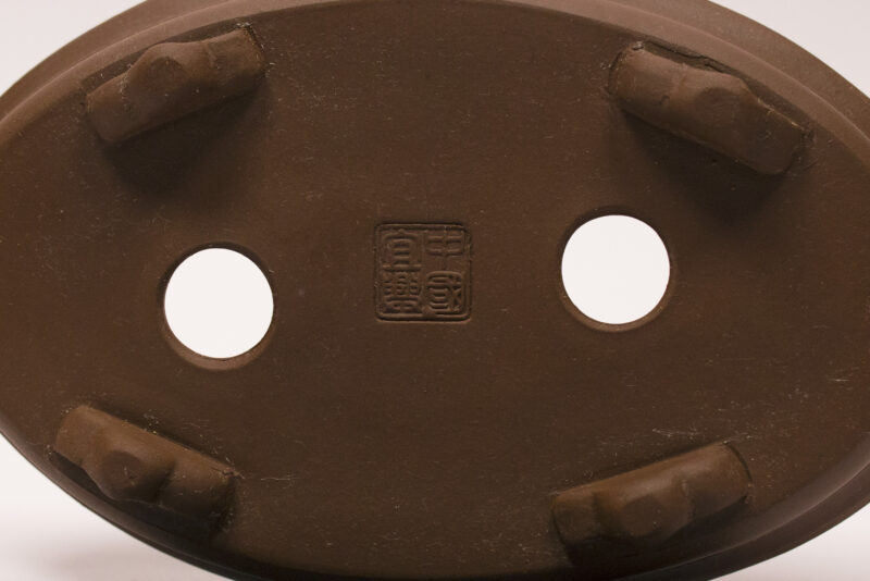 Pot à bonsaï en grès 21x14x4,5 cm – Image 4
