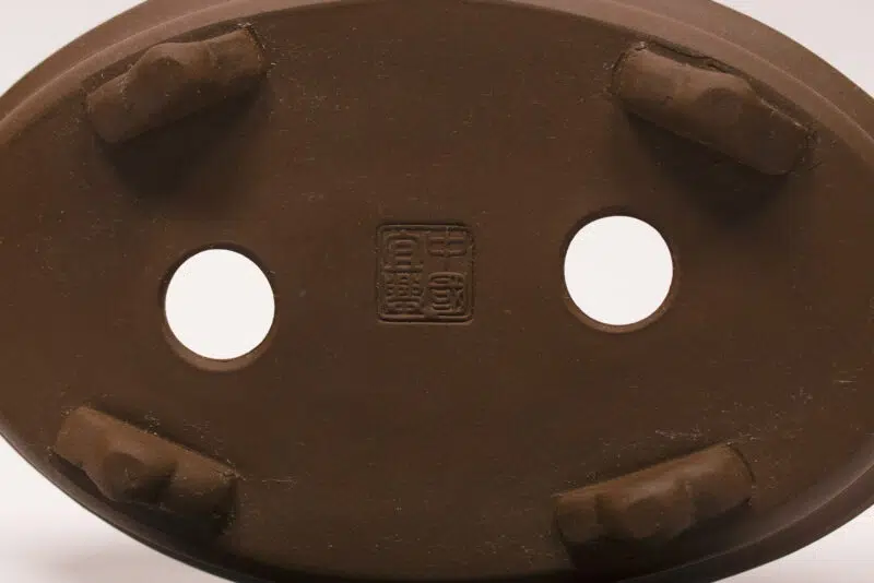 Pot à bonsaï en grès 21x14x4,5 cm – Image 4